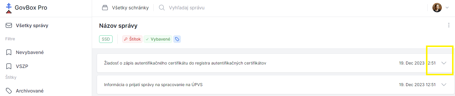 Zbalená správa