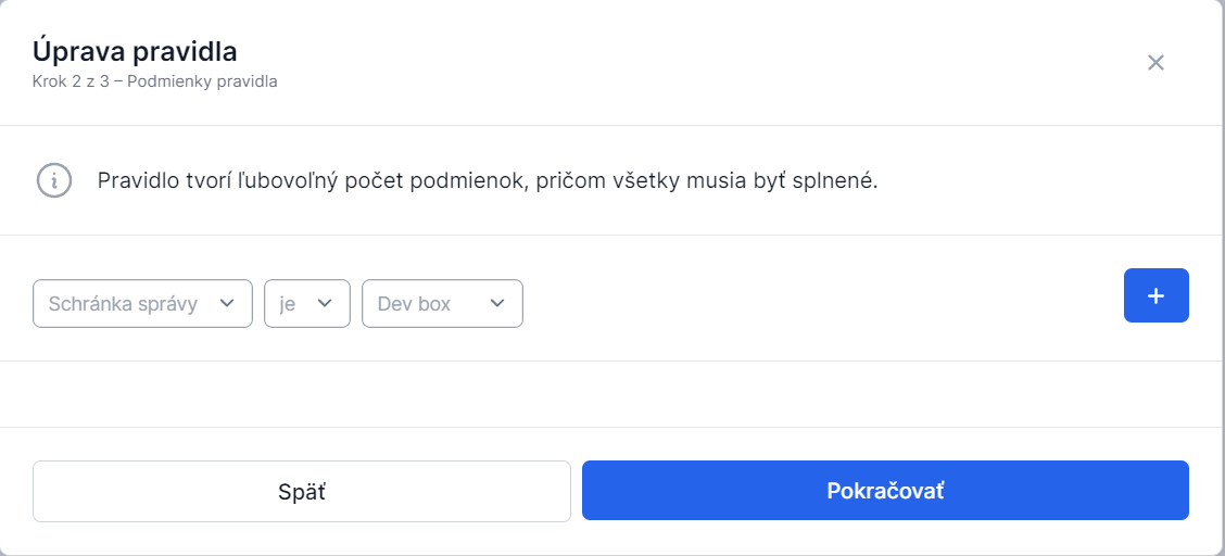 Podmienky pravidla